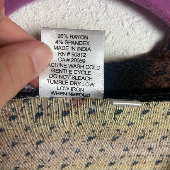 Parsley & Sage Tunic Top Size Small Cowl Neck Striped Rayon Stretch Long Sleeve - Picture 3 of 6